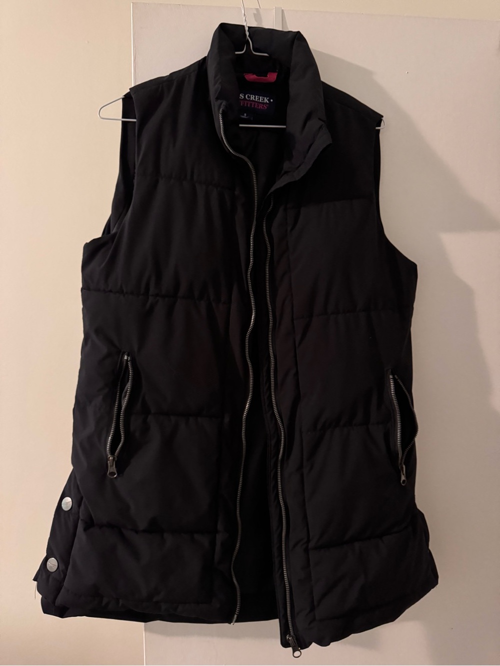 Black Quilted Puffer Vest by